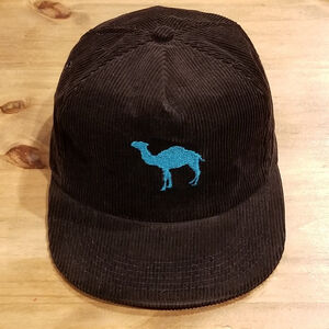 Vintage Camel Cigarettes Corduroy Hat Snapback K-Products Black 80s 90s Made USA